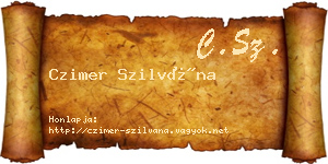 Czimer Szilvána névjegykártya